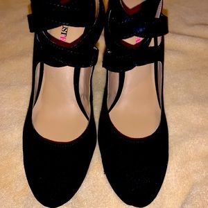 Black Suede Wedges